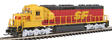 EMD SD45-2 - Standard DC -- Santa Fe (SPSF Merger Scheme, red, yellow, black)