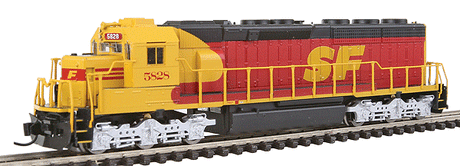 EMD SD45-2 - Standard DC -- Santa Fe (SPSF Merger Scheme, red, yellow, black)
