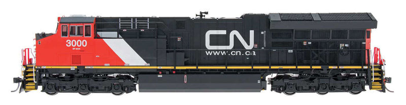 GE ET44 Tier 4 GEVO - LokSound & DCC -- Canadian National (black, red, white, Website Logo)
