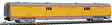 Centralia Car Shops Streamlined Smooth-Side Baggage Car - Ready to Run -- Milwaukee Road (Post-1956 UP Streamliner Scheme, Armour Yellow, gray)-1