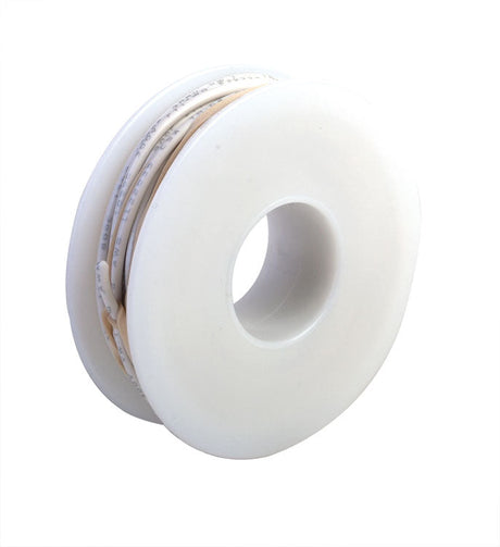 One-Conductor Hookup Wire - #18 Gauge - 30'  9.1m -- White