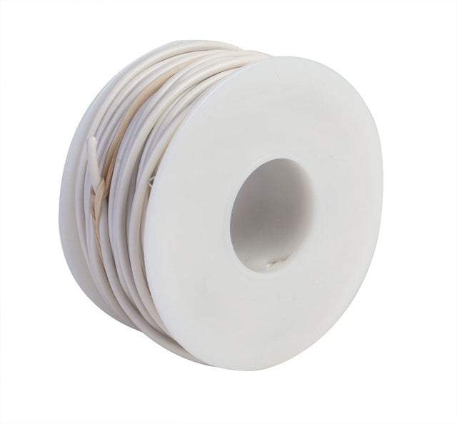 One-Conductor Hookup Wire - #18 Gauge - 55'  16.8m -- White