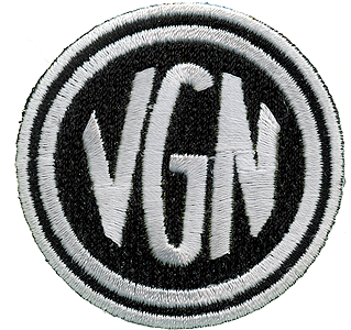 Cloth Railroad Patch -- Virginian (black, white) - 2"  5.1cm Diameter