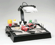 Work Station w/Magnifying Lens -- Base: 16-15/16 x 14-3/16 x 2-3/4"; Lens: 5-7/8 x 3-15/16"