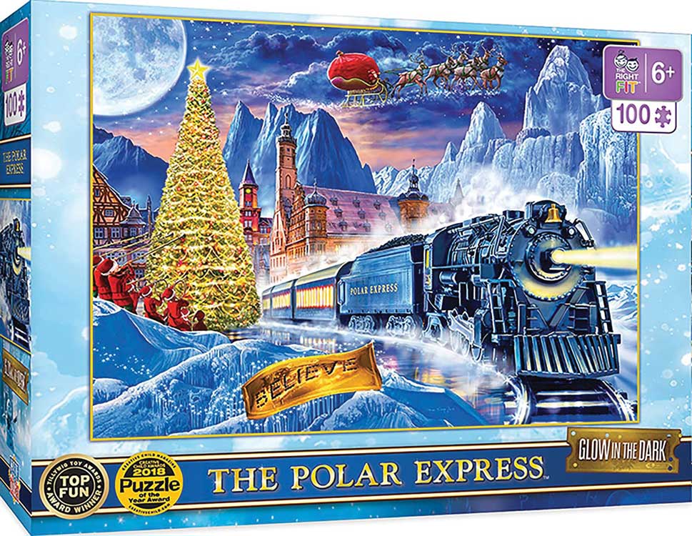 The Polar Express Glow Puzzle -- 100 Pieces-1