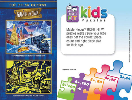 The Polar Express Glow Puzzle -- 100 Pieces-2