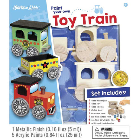 Toy Train Wood Paint Kit-1
