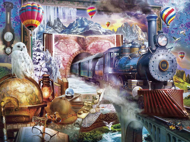 Train Puzzle, Easy grip pieces -- Magical Journey (300 Pieces)