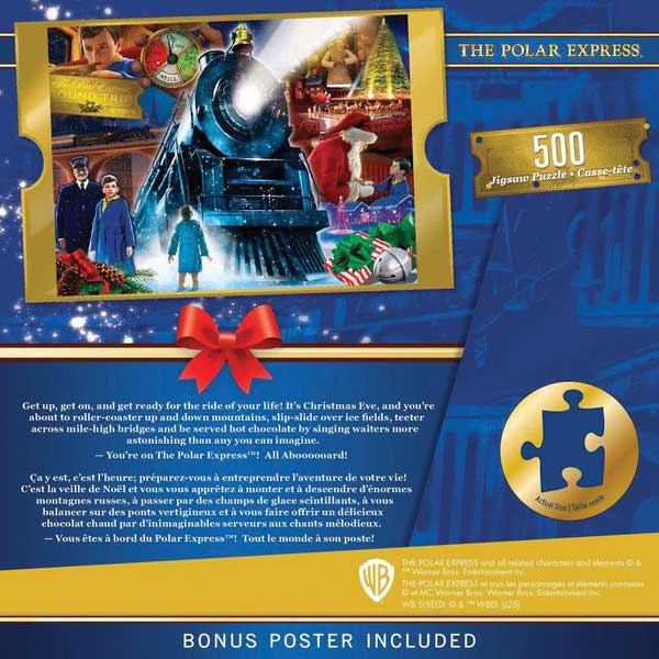 The Polar Express - Ride Glitter Jigsaw Puzzle -- 500 Pieces, 15 x 21"  38.1 x 53.3cm-3