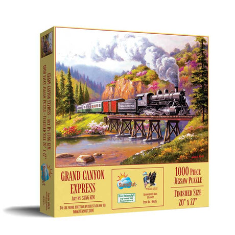 Grand Canyon Express Jigsaw Puzzle -- 1000 Pieces-2
