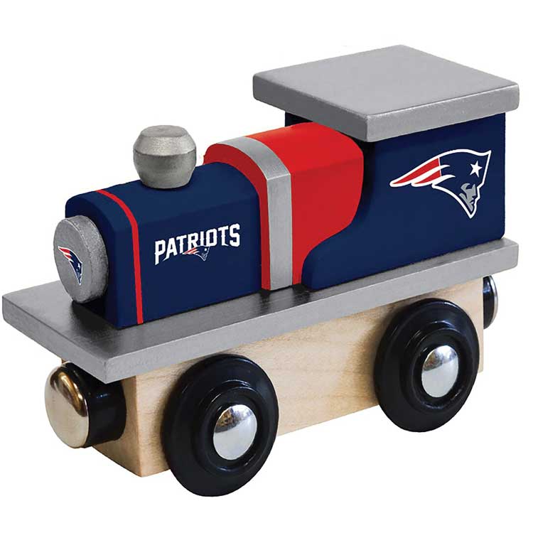 Sports Team Wooden Locomotive -- New England Patriots