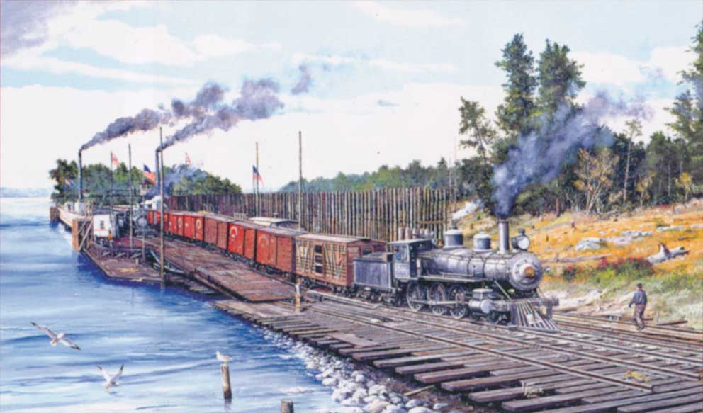 Train Puzzle -- Crossing Columbia (River) (550 Pieces)