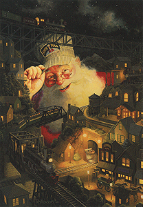 Christmas Card pkg(10) -- Engineer Santa and Layout Mouse