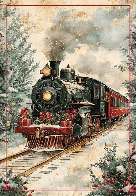 Steam Train Christmas Cards
