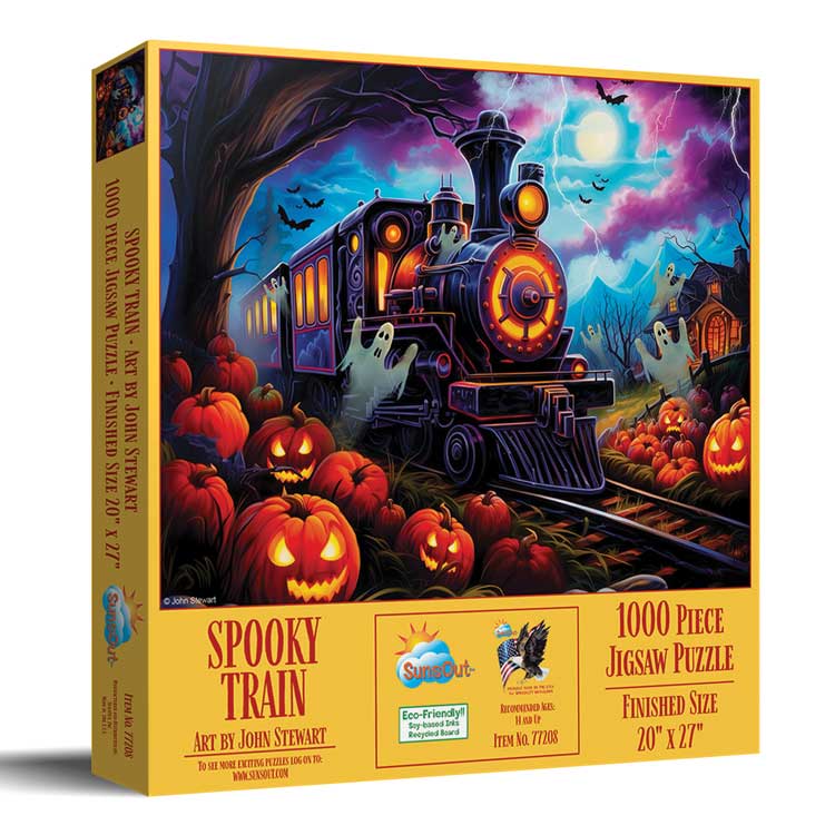 Spooky Train Jigsaw Puzzle -- 1000 Pieces-2