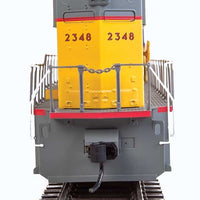 EMD SD60M with 3-Piece Windshield - Standard DC -- Union Pacific(TM) 2348 (yellow, gray, red sill stripe & wings logo)