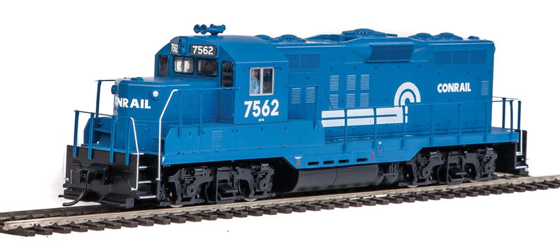 EMD GP9 Phase II with Chopped Nose - Standard DC -- Conrail #7562 (blue, white)-1
