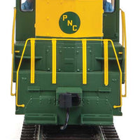 EMD GP9 Phase II with High Hood - Standard DC -- Precision National #1703 (green, yellow)