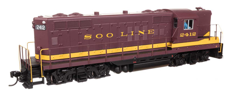 EMD GP9 Phase II with High Hood - Standard DC -- Soo Line #2412-1