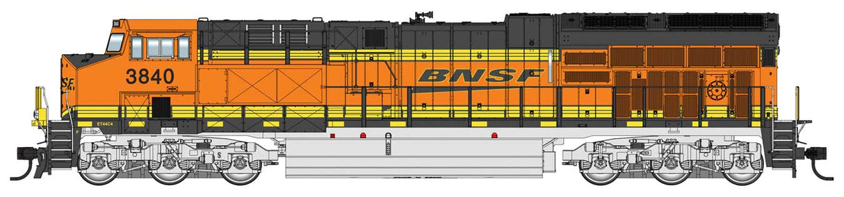 GE ET44AC Evolution Series GEVO Tier 4 - Standard DC -- BNSF #3840