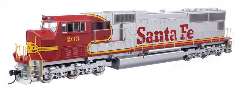 EMD SD75M - Standard DC -- Santa Fe #203 (red, silver, Superfleet)-1