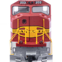 EMD SD75M - Standard DC -- Santa Fe #203 (red, silver, Superfleet)