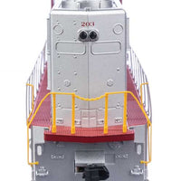 EMD SD75M - Standard DC -- Santa Fe #203 (red, silver, Superfleet)