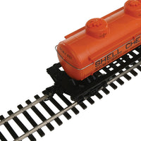 36' 3-Dome Tank Car - Ready to Run -- Shell Chemical Co. #651 (orange, black)