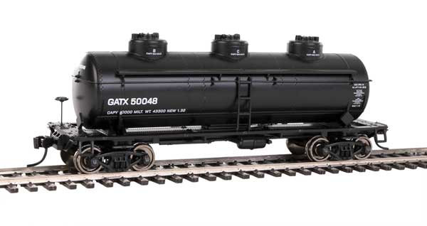 36' 3-Dome Tank Car - Ready to Run -- GATX #50048-1