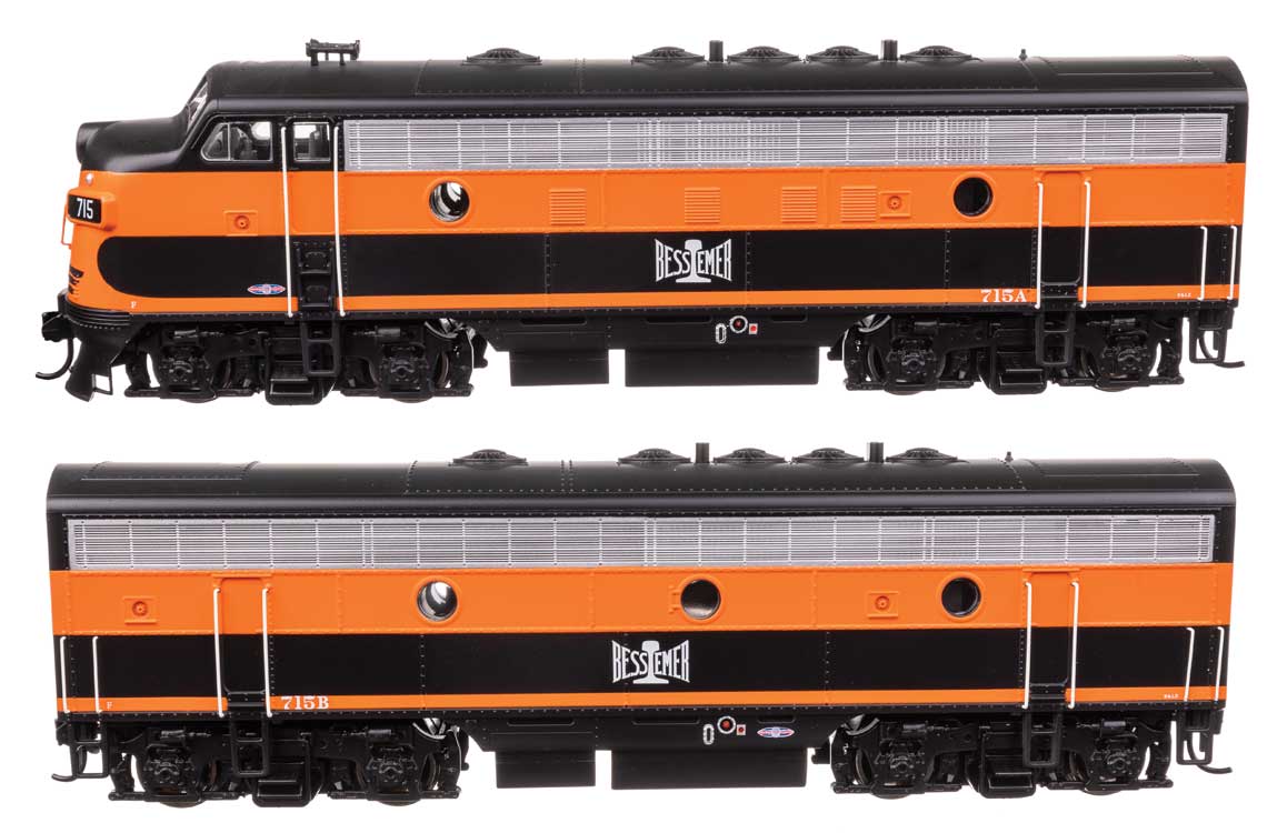 EMD F7 A-B Set - Standard DC -- Bessemer & Lake Erie #715A/715B-5