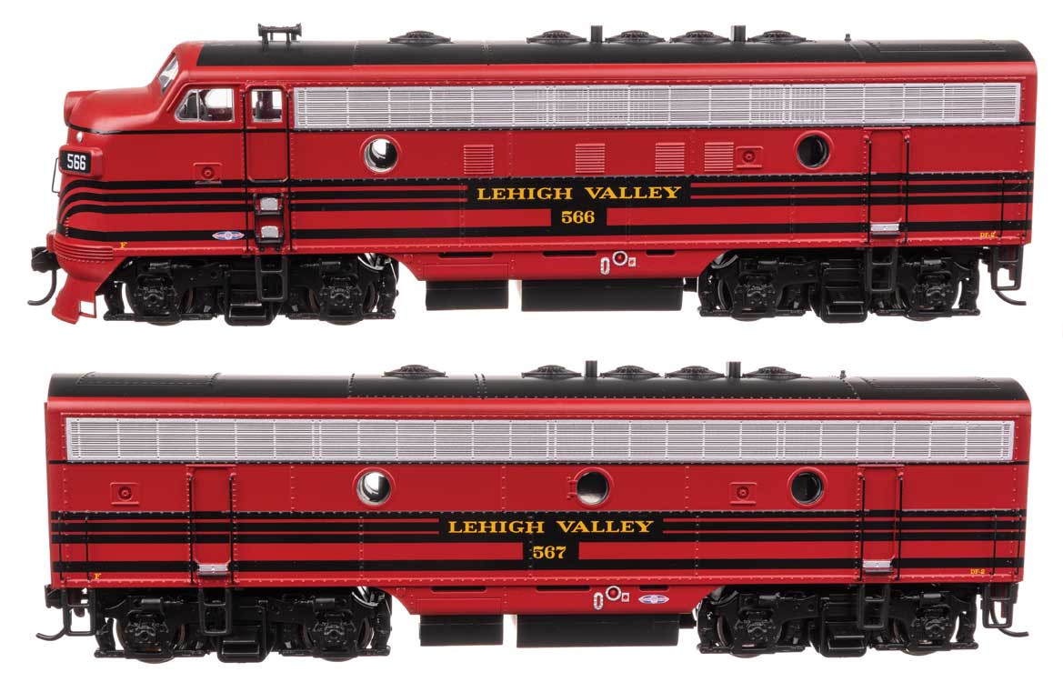 EMD F7 A-B Set - Standard DC -- Lehigh Valley #566/567-1
