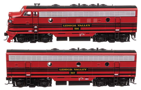 EMD F7 A-B Set - Standard DC -- Lehigh Valley #566/567-1