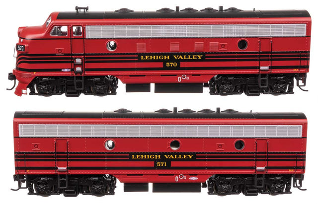 EMD F7 A-B Set - Standard DC -- Lehigh Valley #570/571-1
