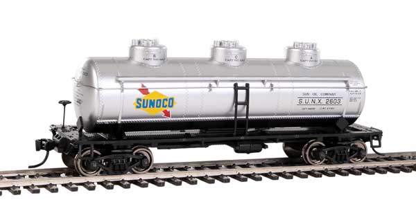 36' 3-Dome Tank Car - Ready to Run -- Sunoco #2603-1