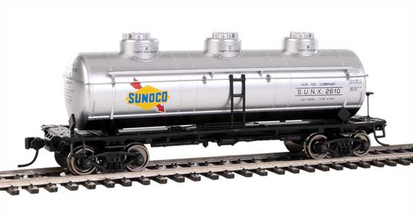 36' 3-Dome Tank Car - Ready to Run -- Sunoco #2610-1