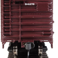 40' Association of American Railroads (AAR) Modernized 1948 Boxcar -- Santa Fe #34270 (Mineral Red, white; Large Logo, "Ship and Travel..." Slog