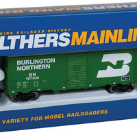 40' Association of American Railroads (AAR) Modernized 1948 Boxcar -- Burlington Northern #187030 (Cascade Green, white; Large Name, Logo)