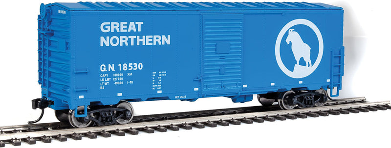 40' Association of American Railroads (AAR) Modernized 1948 Boxcar -- Great Northern #18530 (Big Sky Blue, white; Large Rocky Logo)-1
