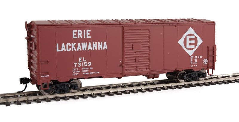 40' Association of American Railroads AAR Modernized 1948 Boxcar - Ready to Ru -- Erie-Lackawanna #73159 (Boxcar Red, Large Diamond Logo)-1