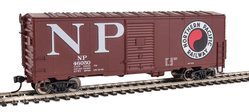 40' Association of American Railroads AAR Modernized 1948 Boxcar - Ready to Ru -- Northern Pacific #46050 (Boxcar Red, red, black; Billboard NP, Monad Logos)-1