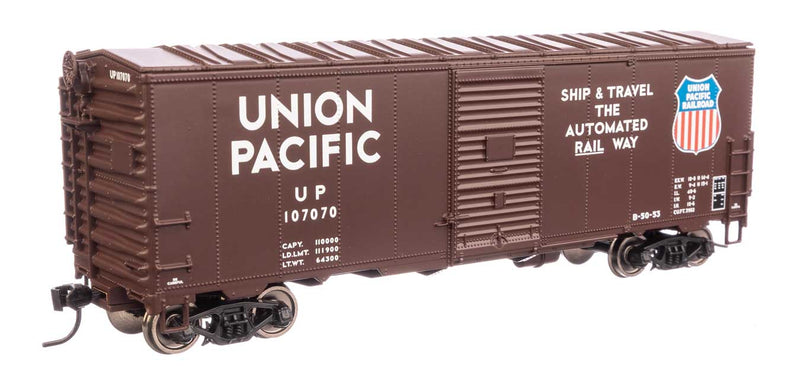 40' Association of American Railroads Modernized 1948 Boxcar - Ready to Run -- Union Pacific(R) #107070-1