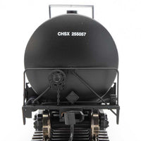 Trinity 25,000-Gallon Tank Car - Ready to Run -- Cenex Harvest States Cooperative CHSX #255057 (black, white; Yellow Stripes)
