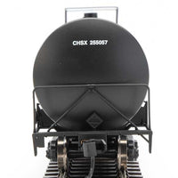 Trinity 25,000-Gallon Tank Car - Ready to Run -- Cenex Harvest States Cooperative CHSX #255057 (black, white; Yellow Stripes)