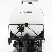 Trinity 25,000-Gallon Tank Car - Ready to Run -- PBF Holding Co. DPRX #255989 (black, white, yellow conspicuity stripes)