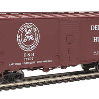 40' Association of American Railroads 1944 Boxcar - Ready to Run -- Delaware & Hudson #17780 (Oxide, white; "The Bridge Line..." Slogan)