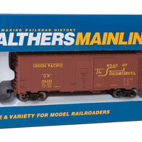 40' Association of American Railroads 1944 Boxcar - Ready to Run -- Union Pacific(R) #196350 (Oxide, yellow; "...West", "...Streamliners" Sl