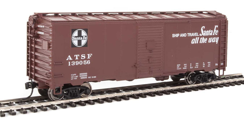 40' Association of American Railroads 1944 Boxcar - Ready to Run -- Santa Fe #139056 (Super Chief)-1