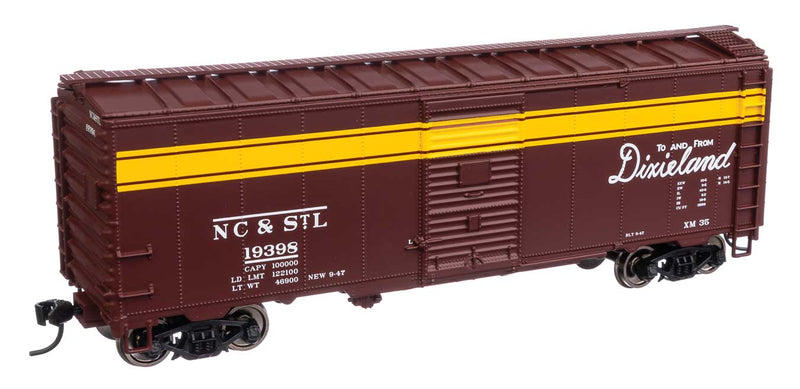 40' Association of American Railroads 1944 Boxcar - Ready to Run -- Nashville Chattanooga & St. Louis #19398-1