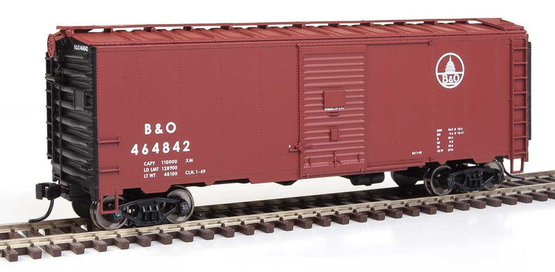 40' Association of American Railroads 1948 Boxcar - Ready to Run -- Baltimore & Ohio #464842 (Boxcar Red, Capitol Logo)-1