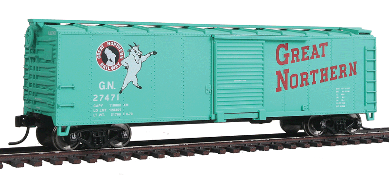 40' ARA Steel Boxcar w/Dreadnaught Ends - Ready To Run -- Great Northern #27471